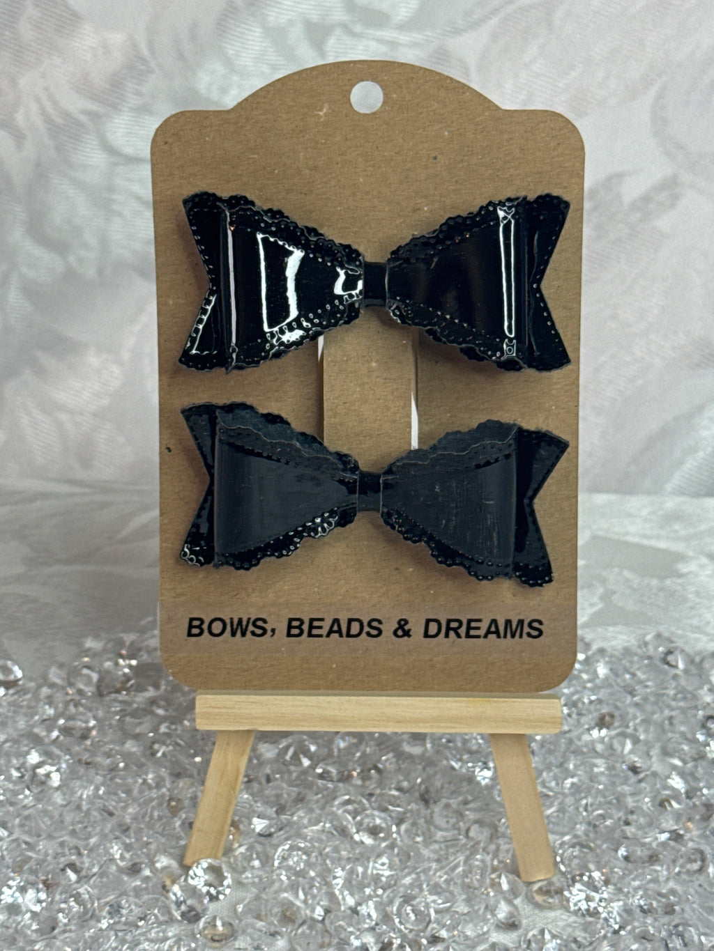 Midnight Vinyl Bow