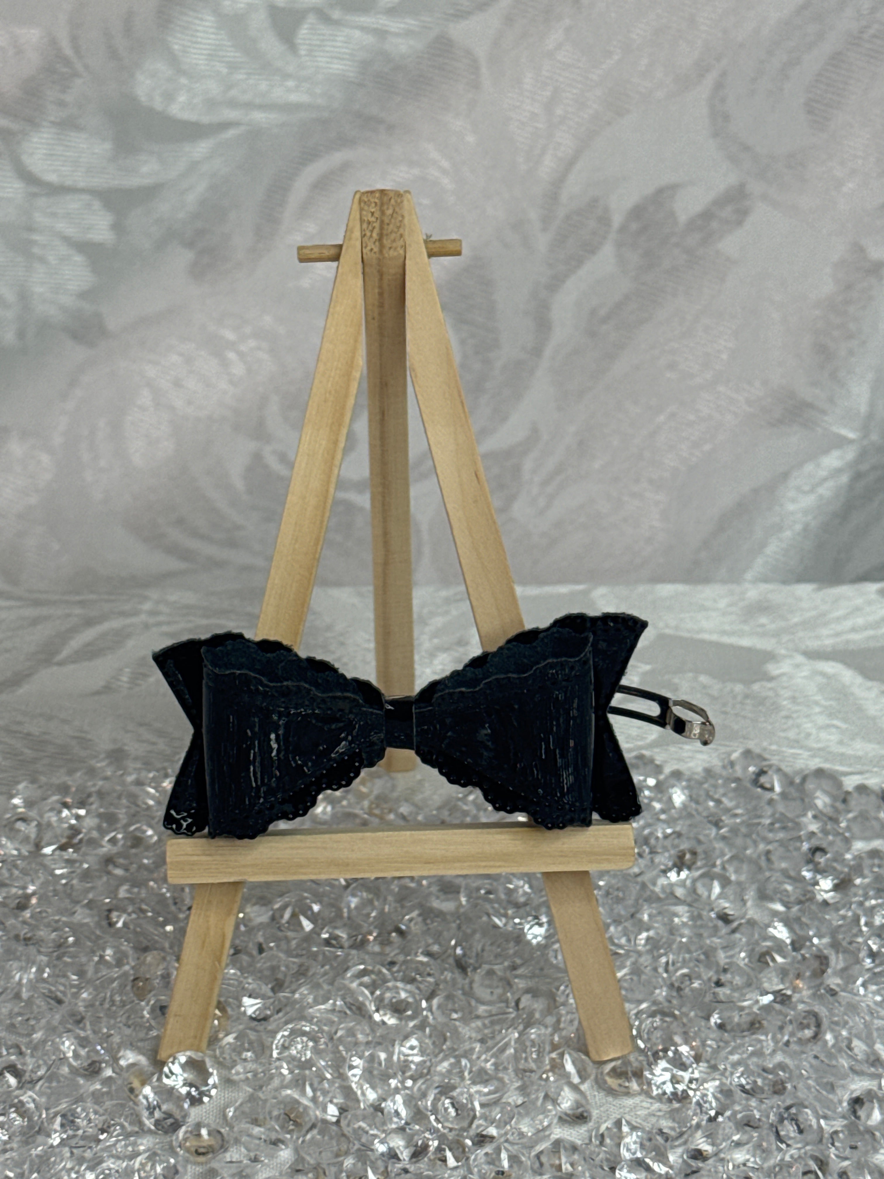Midnight Vinyl Bow